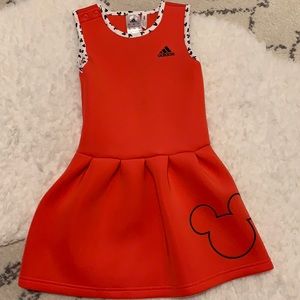 Adidas Performance Red Neoprene Mickey Mouse Dress